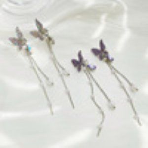 925 silver needle Korean forest sweet butterf